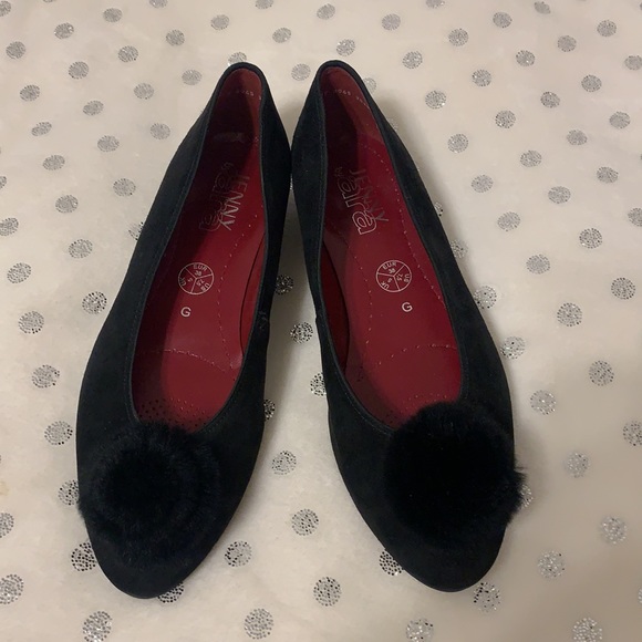 Jenny by Ara Mary Jane Flats Suede Black 7.5 - Picture 3 of 7